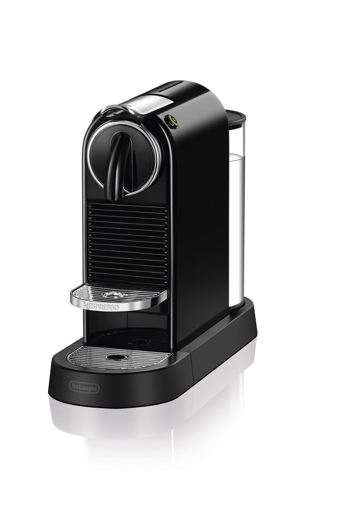 Nespresso CitiZ Coffee and Espresso Machine by De'Longhi with Milk Frother, Black, 9.3 x 14.6 x 10.9 inches | Limousine black espresso machine with integrated milk frother for cappuccinos and lattes. 19 bar pump with fast heat-up.