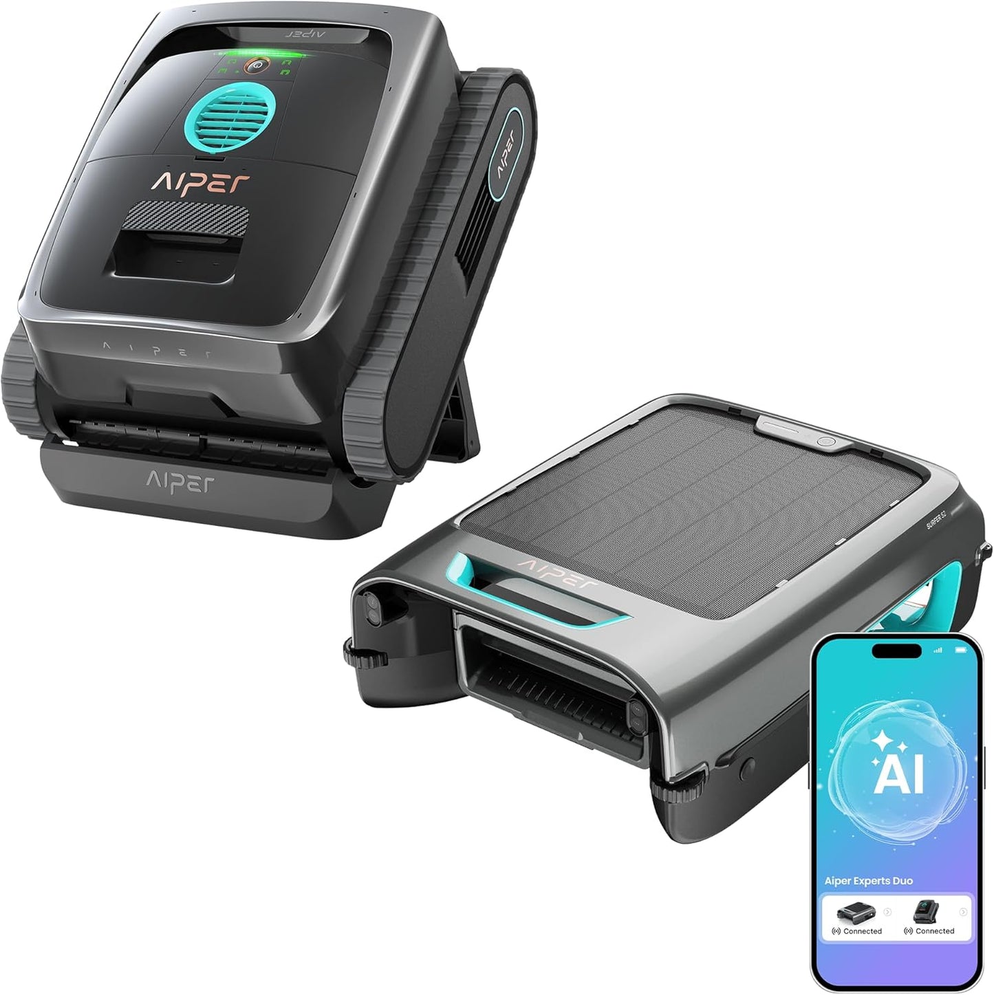 AIPER Experts Duo simultaneous cleaning 10x faster than single robot