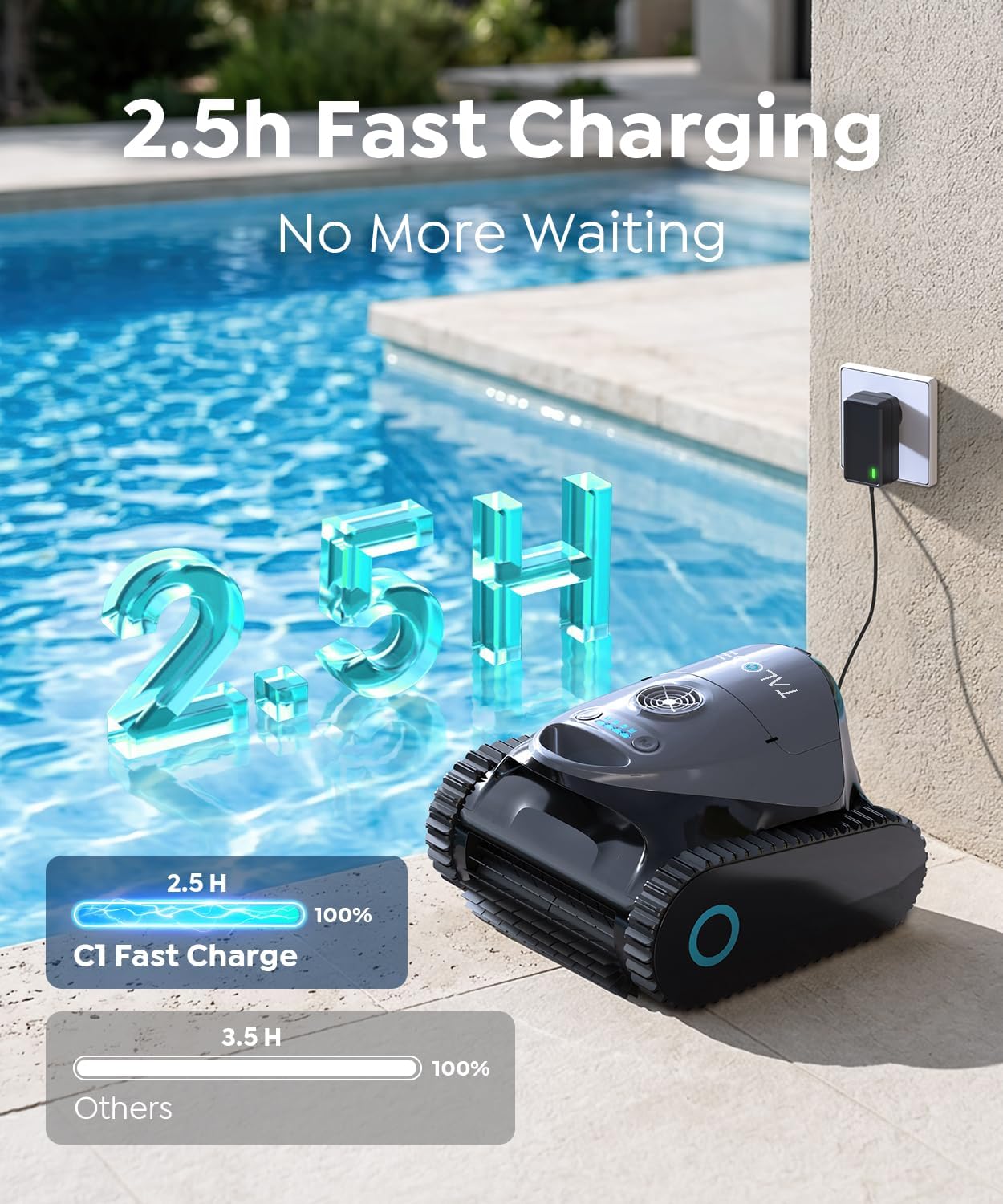 TALOSBO C1 robotic pool cleaner 2026 upgrade improved motor and brushes