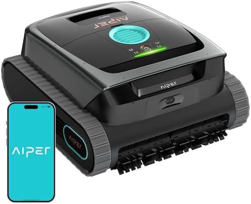 Aiper Scuba S3 robotic pool cleaner in gray on pool floor ready to clean