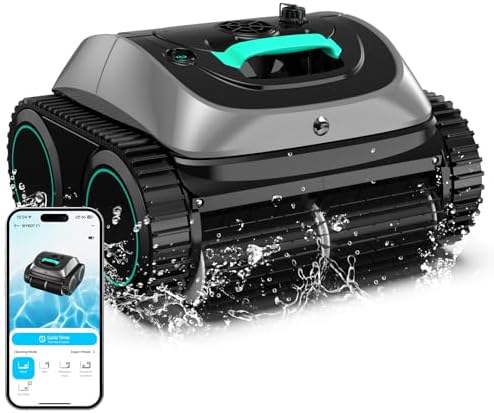 WYBOT C1 gray cordless robotic pool vacuum professional inground pool cleaner