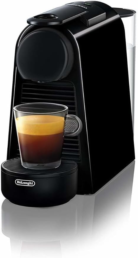 Nespresso Essenza Mini Coffee and Espresso Machine by De'Longhi, 1150 watts, 110ml, Black | Piano black compact espresso machine with 19 bar pressure, 25 second heat-up and 2 programmable cup sizes: Espresso, Lungo.