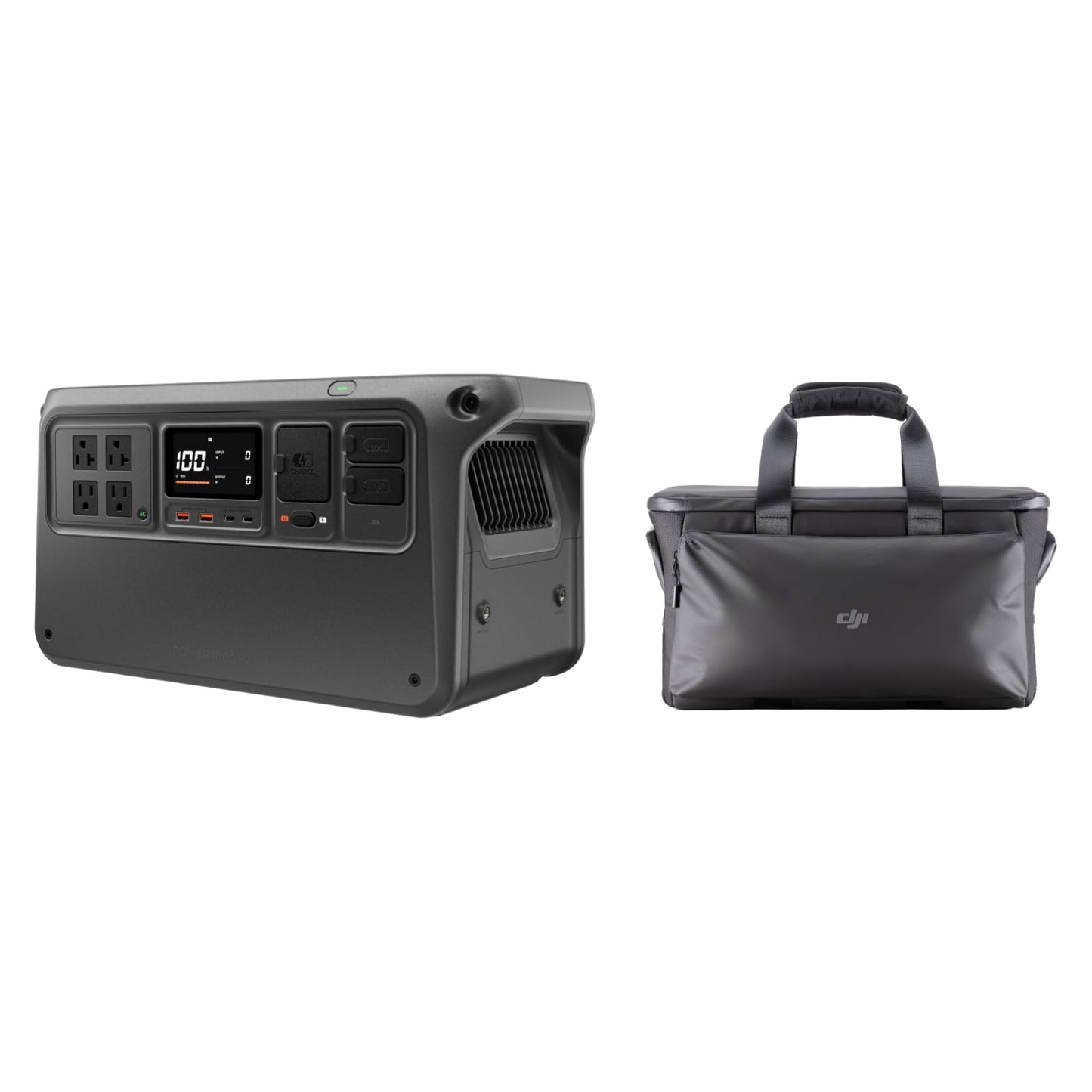 DJI Power 1000 Portable Power Station, 1024Wh LiFePO4 Battery, 2200W (Peak 2600W) AC/140W USB-C Output, 23db Ultra-Silent, Solar Generator For Home Backup, Camping (Solar Panel Optional)