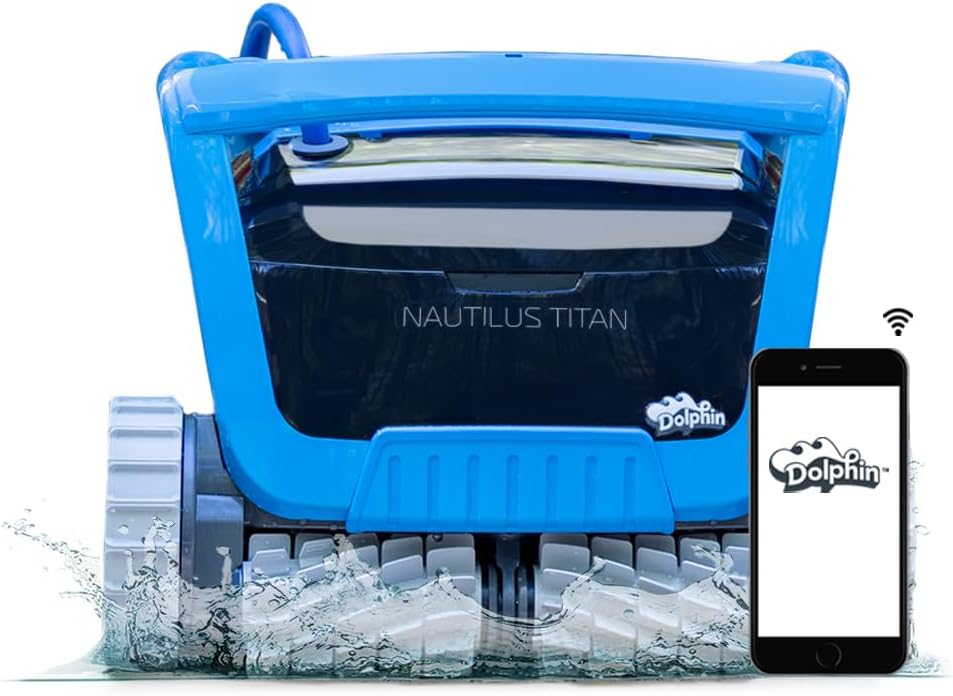 Dolphin CC Pro robot lifting out of inground pool lightweight design
