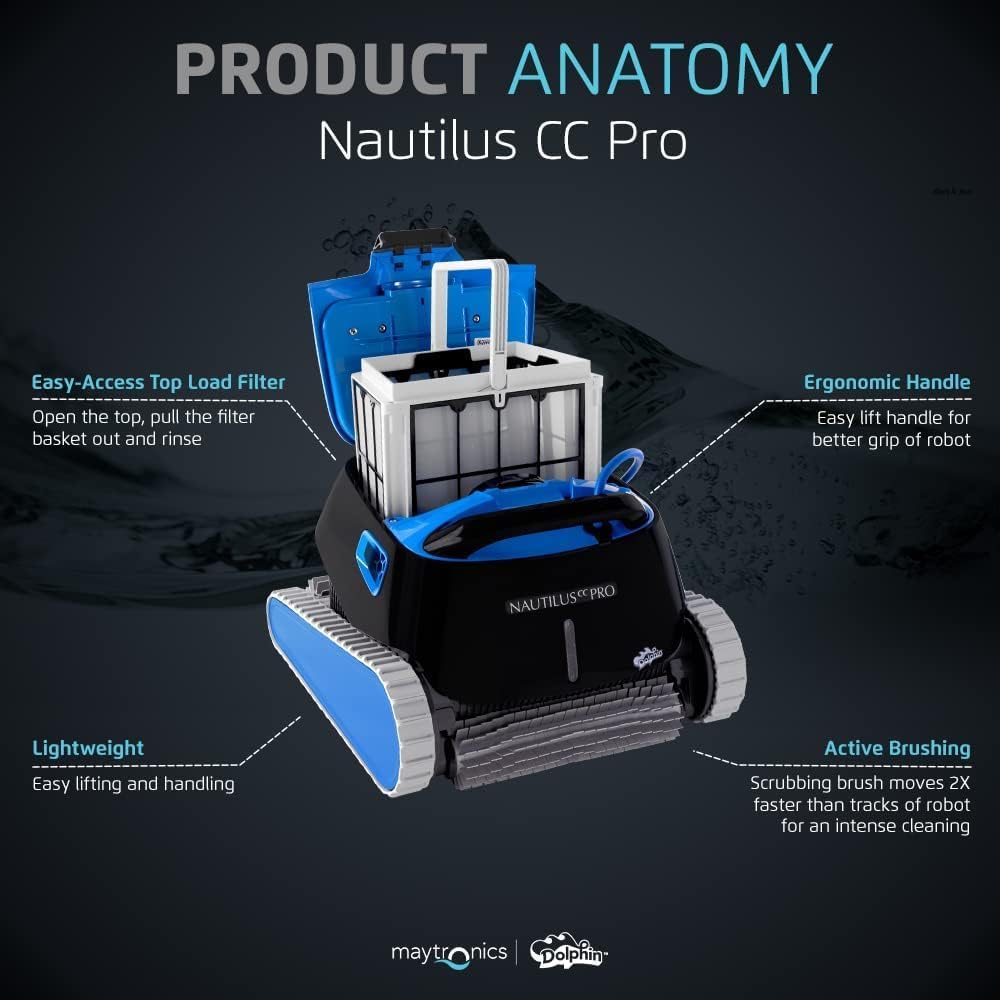Dolphin CC Pro filter basket removal easy maintenance access