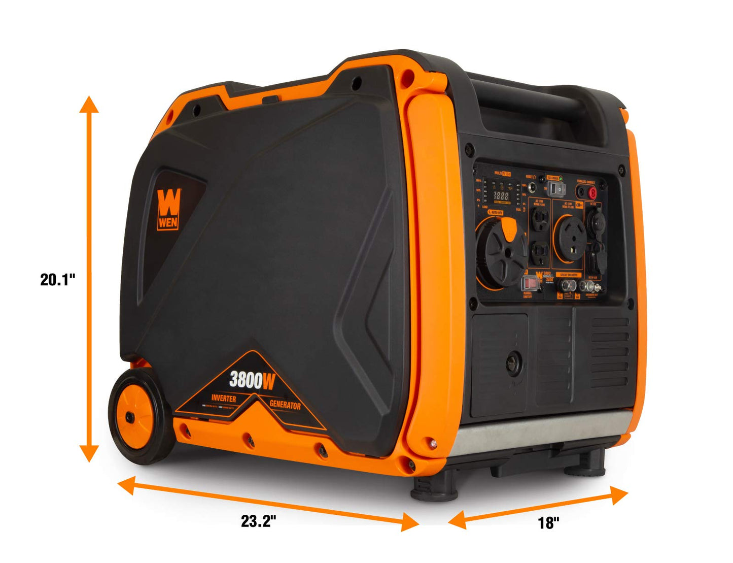 WEN 6800-Watt Dual Fuel RV-Ready Electric Start Portable Inverter Generator with Fuel Shut Off and CO Watchdog for Electric Vehicle Backup (DF680iX)