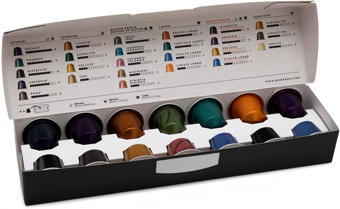 Nespresso Essenza Mini Coffee and Espresso Machine by De'Longhi, 1150 watts, 110ml, Black | Piano black compact espresso machine with 19 bar pressure, 25 second heat-up and 2 programmable cup sizes: Espresso, Lungo.