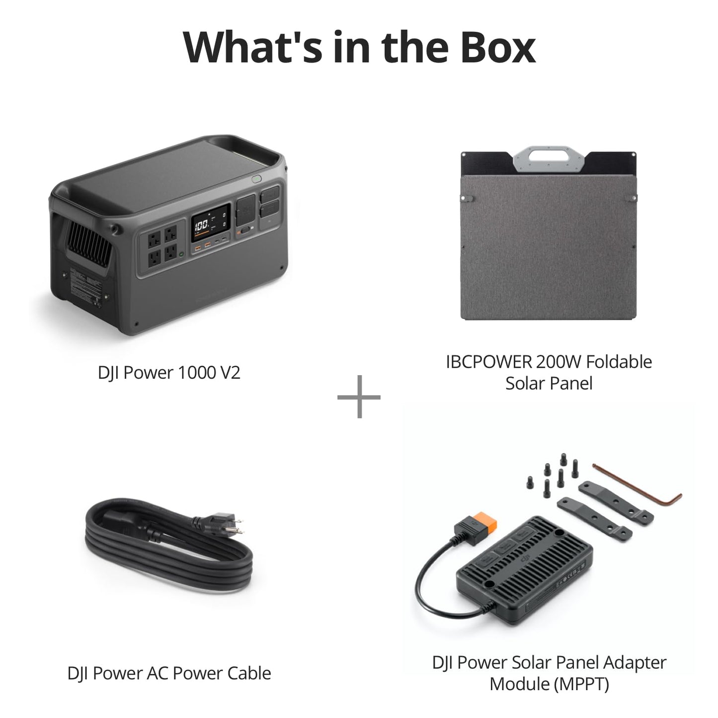 DJI Power 1000 Portable Power Station, 1024Wh LiFePO4 Battery, 2200W (Peak 2600W) AC/140W USB-C Output, 23db Ultra-Silent, Solar Generator For Home Backup, Camping (Solar Panel Optional)