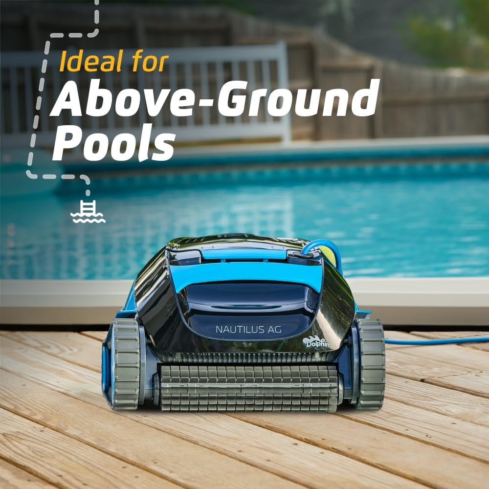 Dolphin Nautilus AG cleaning oval above-ground pool in 1.5 hours