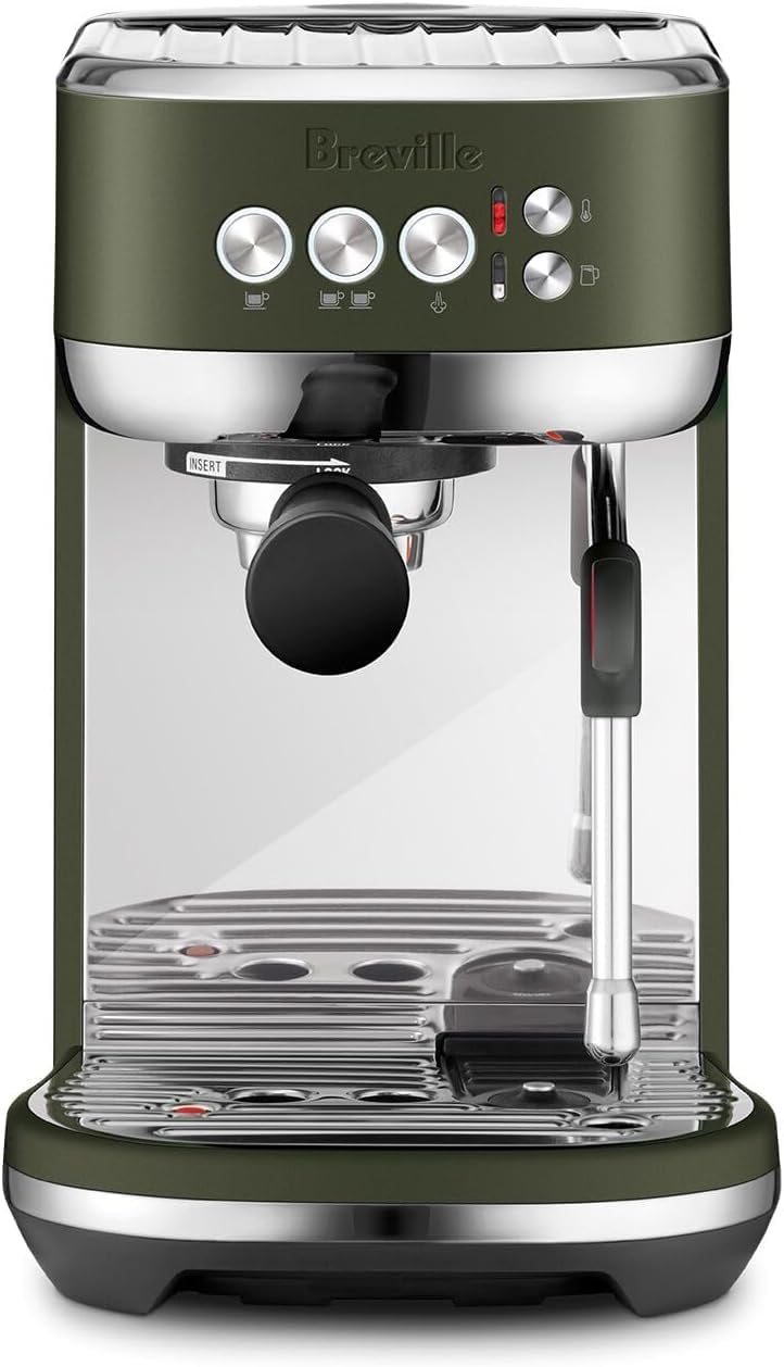 Breville BES500BSS Bambino Plus Espresso Machine, Brushed Stainless Steel | Make café-quality espresso, lattes and cappuccinos at home with this compact, semi-automatic coffee maker for home baristas