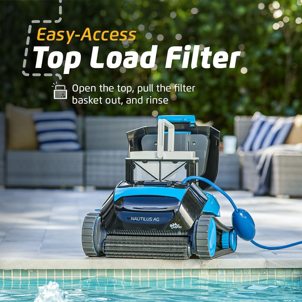 Dolphin Nautilus AG compact design for easy above-ground pool storage