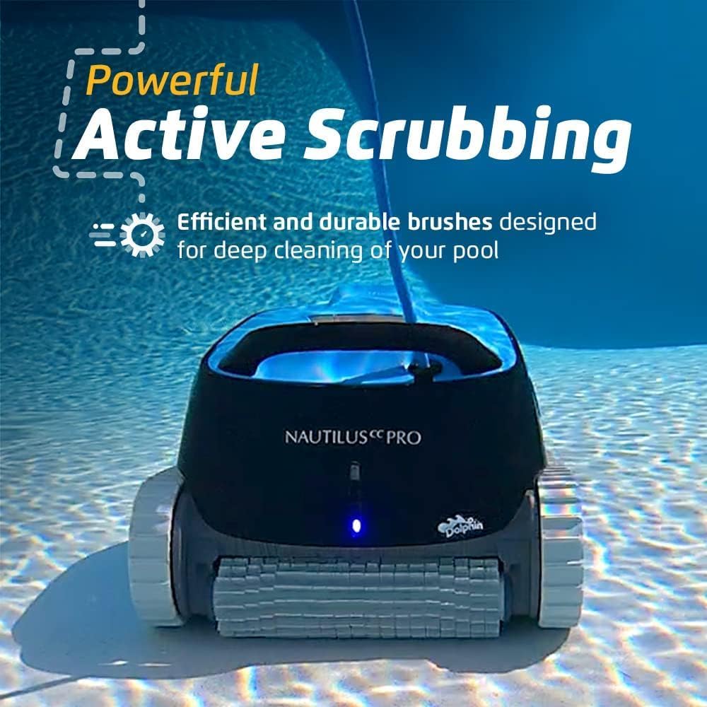 Dolphin CC Pro inground pool floor cleaning coverage pattern