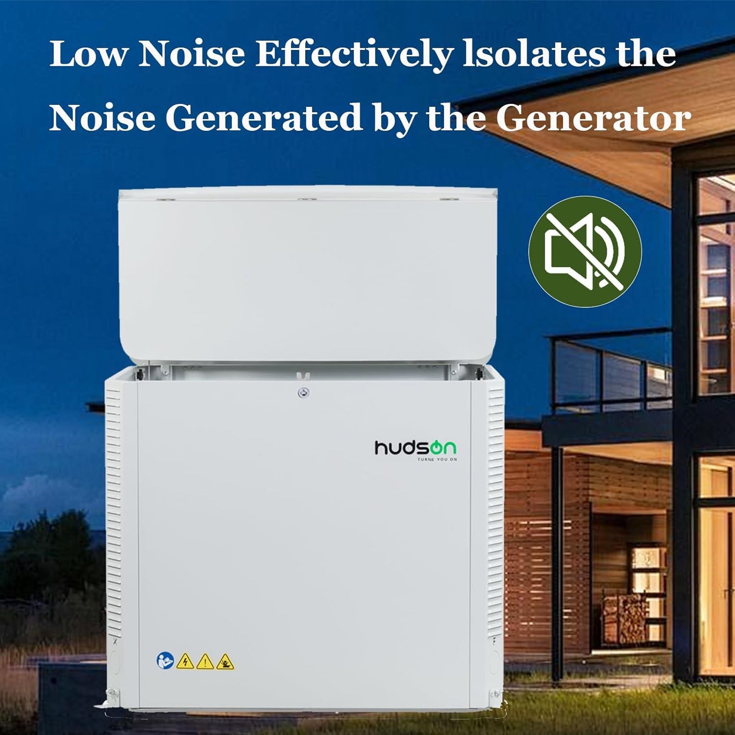 Generator Box, Hudson SD Aluminum Generator Quiet Box Interior Space: 39.4”x32”x31.7”, Air-Cooled Generator Cover with Powerful Fan, for Most Heavy Duty and Portable Generators, White