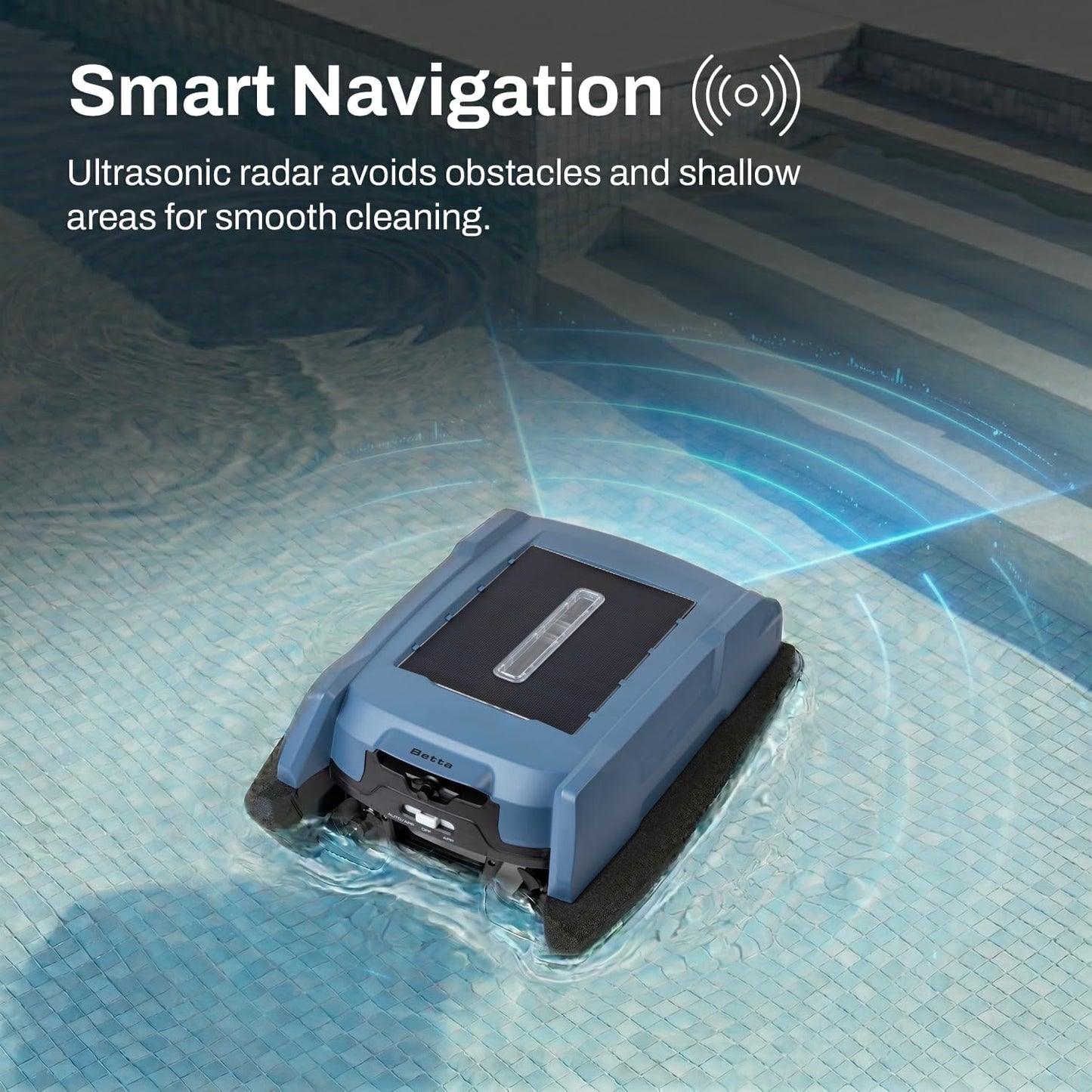 Betta Neo shallow water safeguard preventing pool step stuck situations