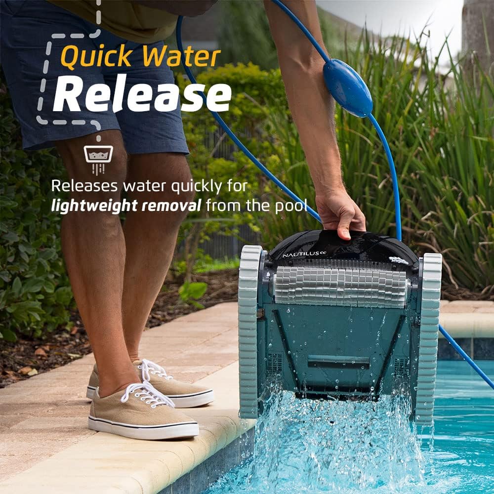 Dolphin Nautilus CC pool robot in operation rectangular inground pool