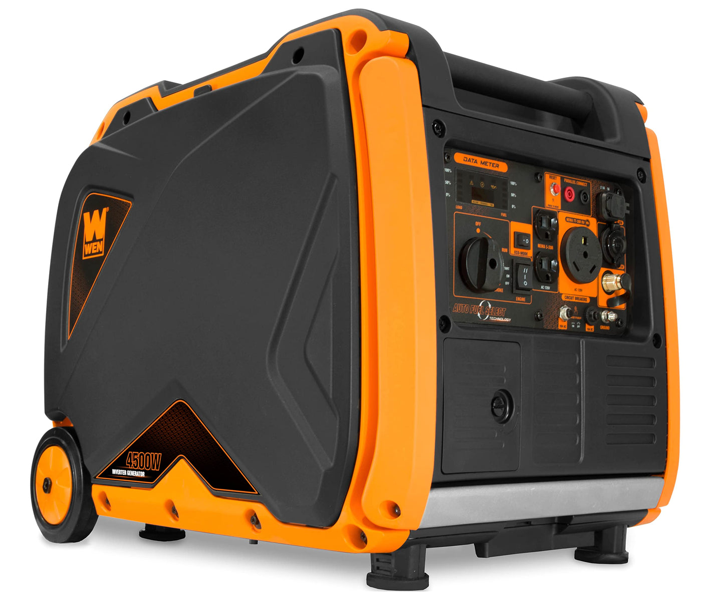 WEN 6800-Watt Dual Fuel RV-Ready Electric Start Portable Inverter Generator with Fuel Shut Off and CO Watchdog for Electric Vehicle Backup (DF680iX)