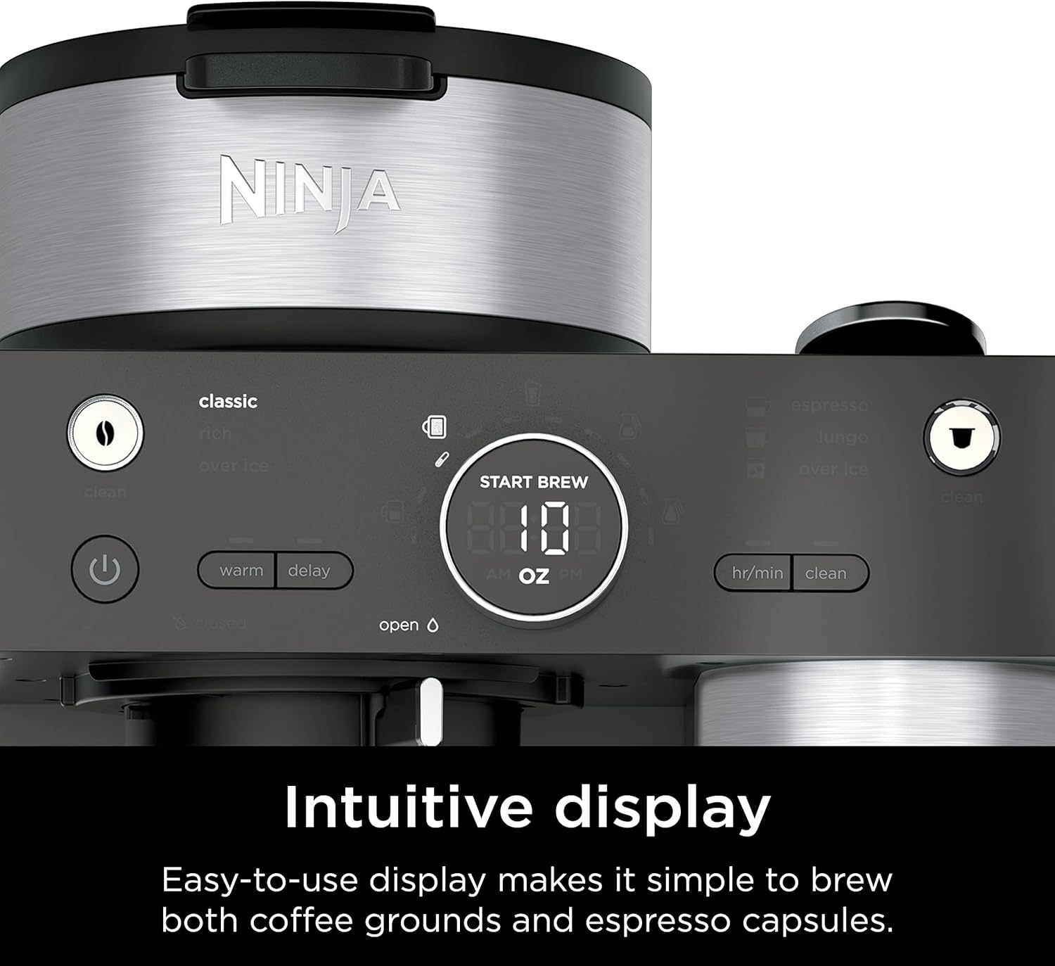 Ninja Espresso & Coffee Maker, Nespresso Capsule Compatible, Black, CFN601 | Barista System, 3 Espresso Brew Styles, Single-Serve Coffee, Built-in Frother, Espresso, Cappuccino & Latte Maker