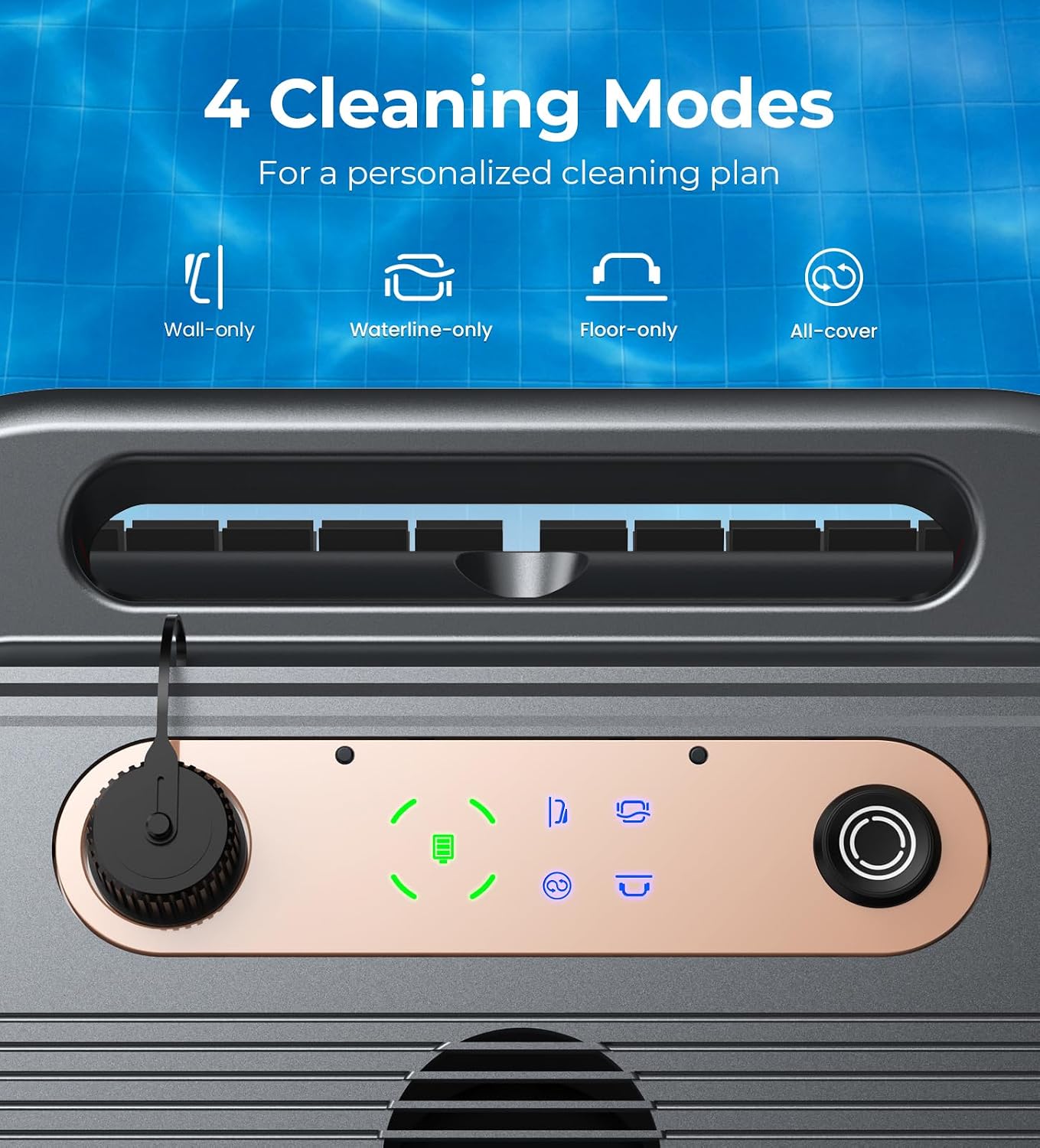 EZIOOV U8 pool cleaner charging dock and battery indicator
