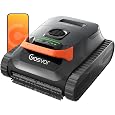 EZIOOV U8 pool robot climbing pool wall during automatic cleaning cycle