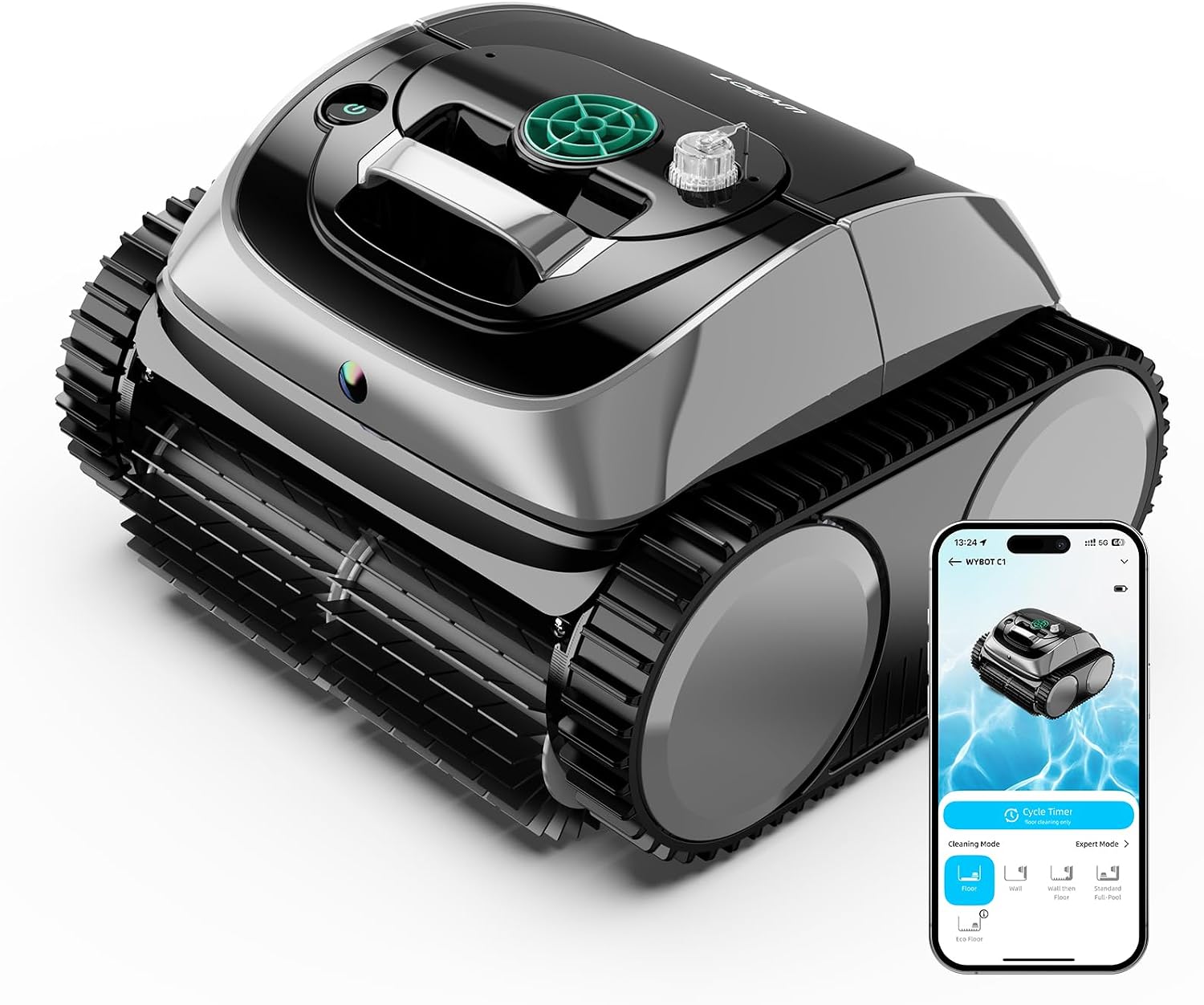 WYBOT C1 triple motor system 3048 GPH suction power demonstration