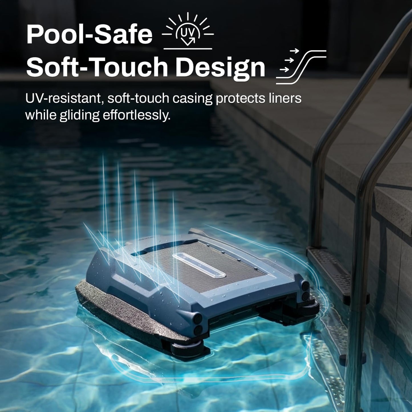 Betta Neo soft-touch UV-resistant housing protecting vinyl pool liner