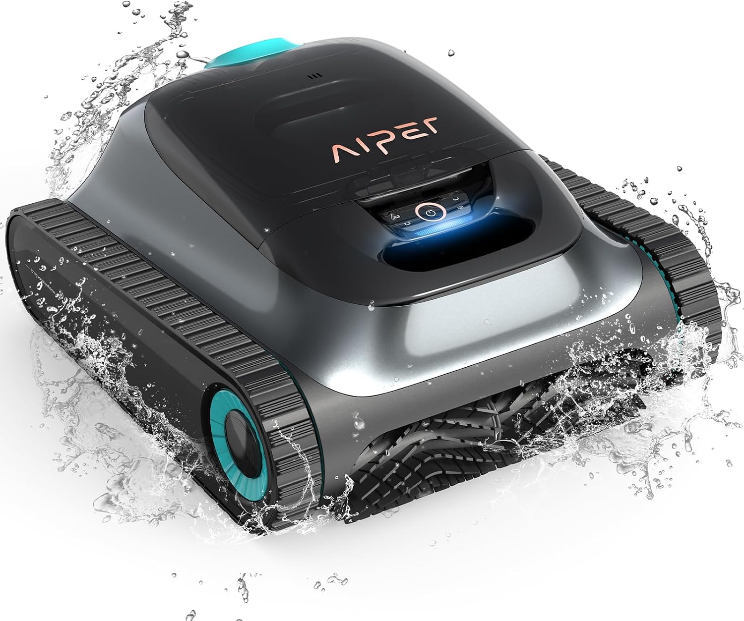 Aiper Scuba S1 scrubbing pool waterline and wall surface cleaning