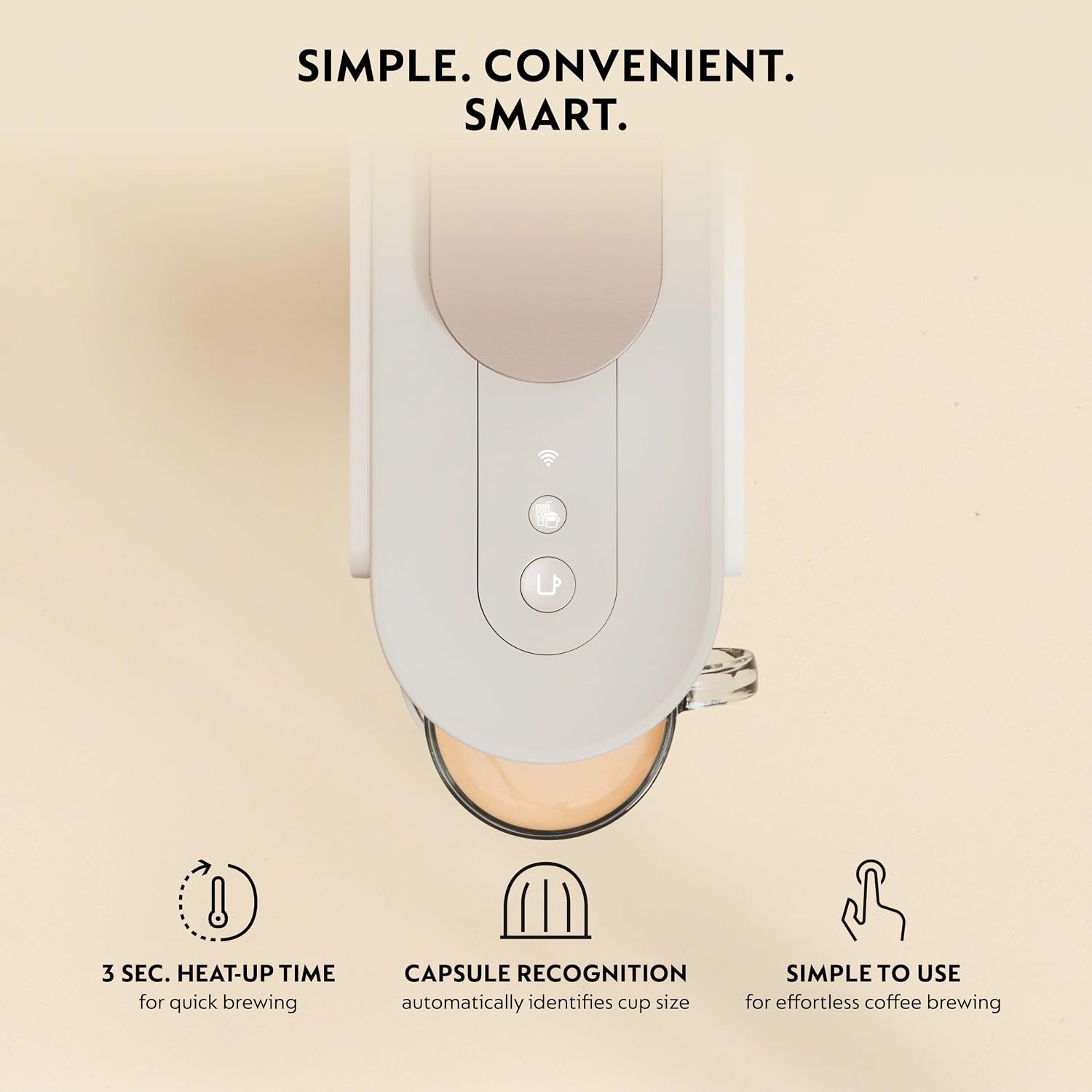 Nespresso Vertuo Up Coffee Machine with Milk Frother, White | Coffee and espresso maker by De'Longhi with 3 second start and iced mode. Aeroccino3 bundle for hot or cold milk foam.