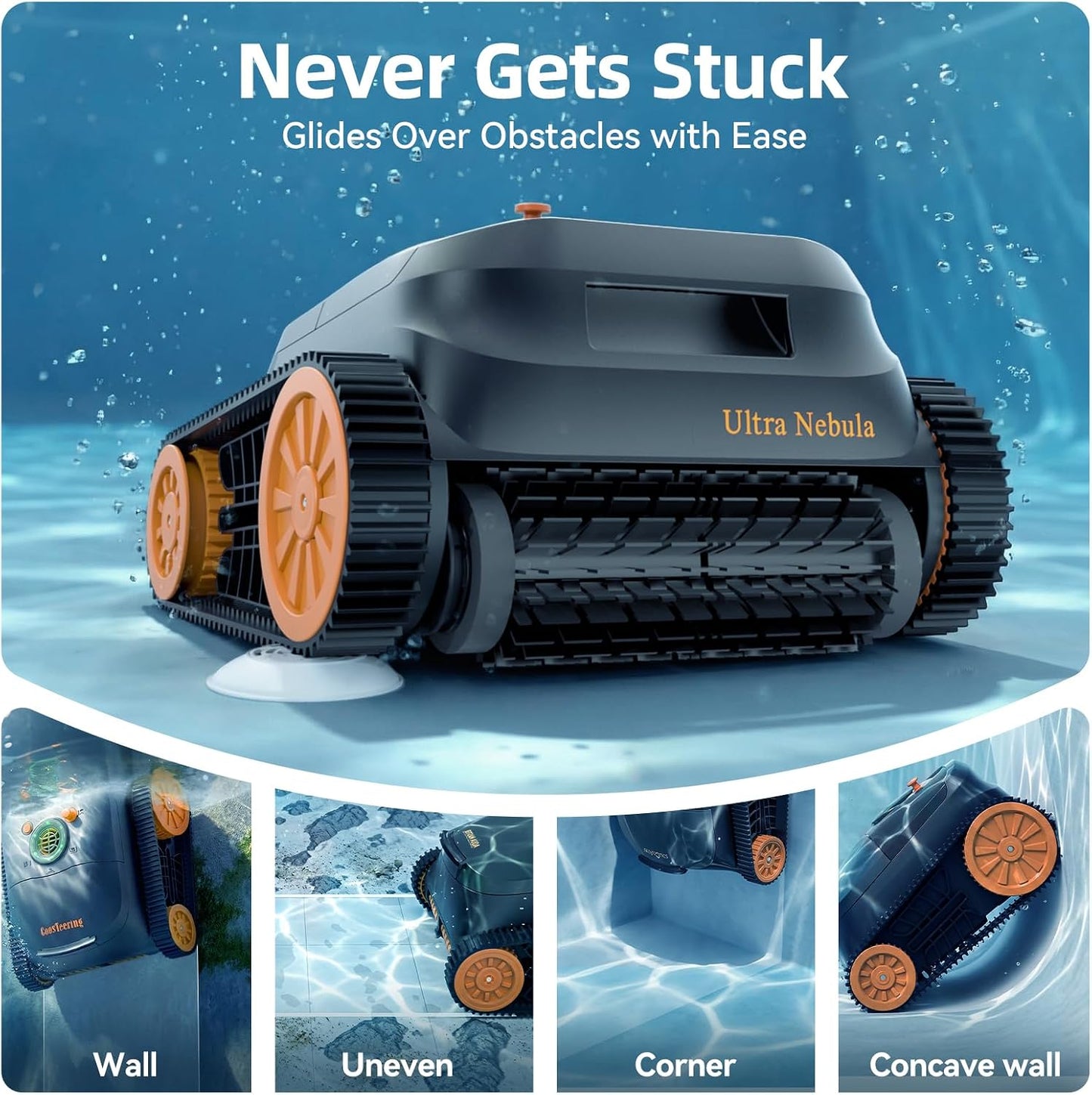 Ultra Nebula compatible with vinyl tile concrete fiberglass pool surfaces