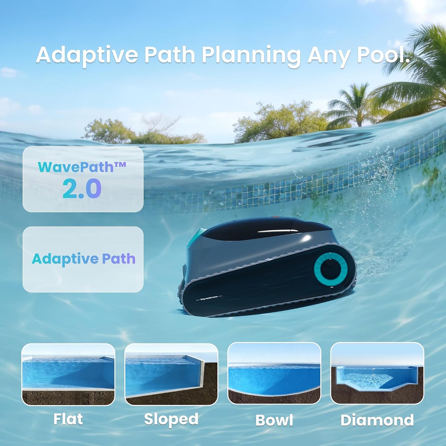 Aiper Scuba S1 cleaning shallow pool area above 12 inch water depth