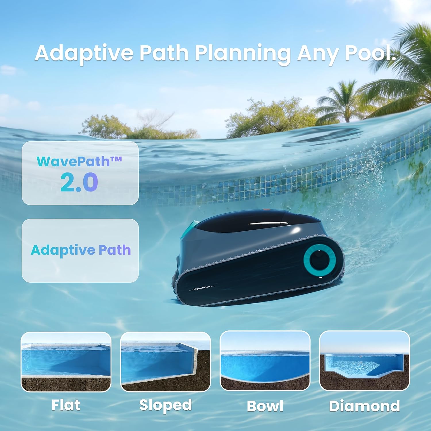 Aiper Scuba S1 cleaning shallow pool area above 12 inch water depth