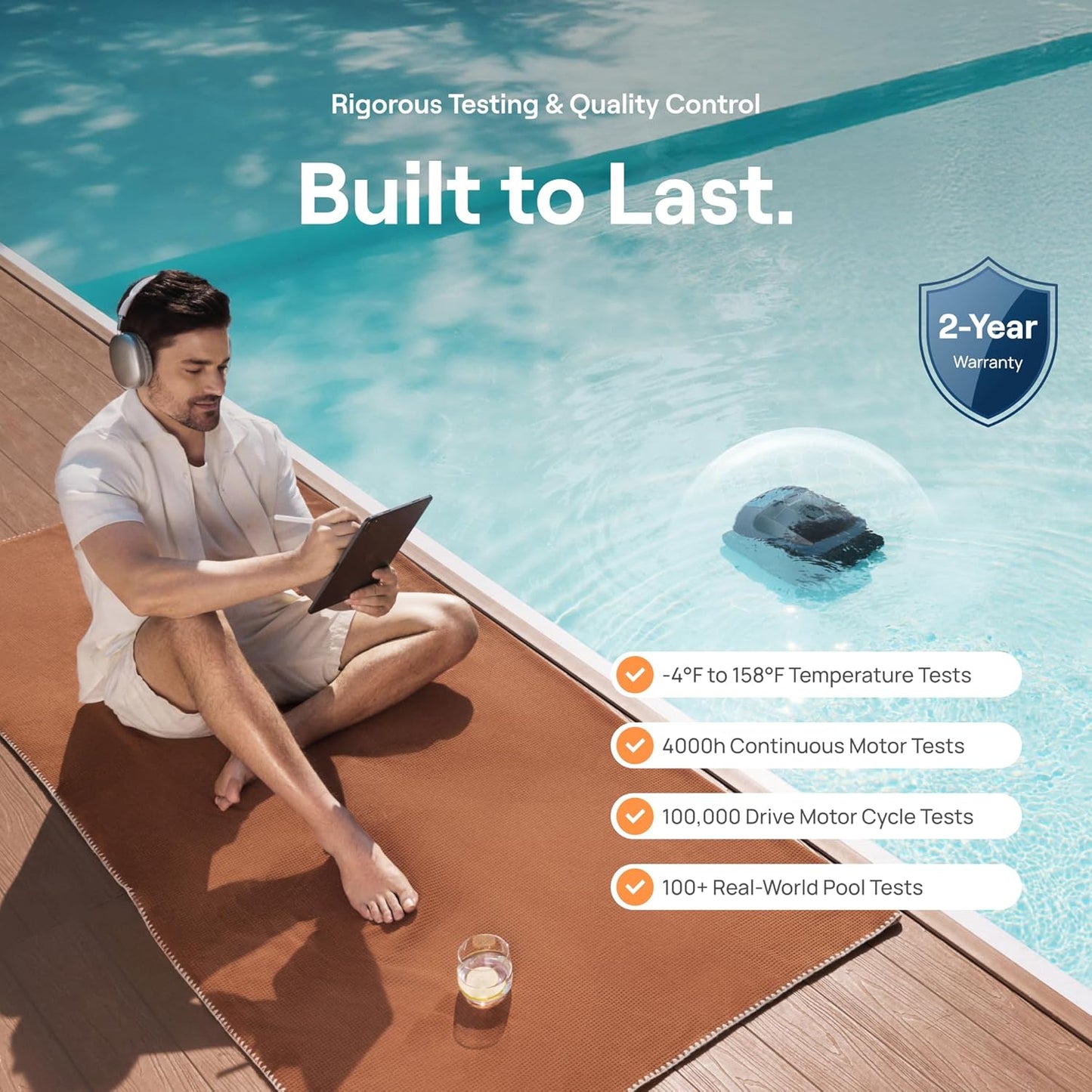 Beatbot Sora 30 robotic pool vacuum 3229 square feet coverage per charge