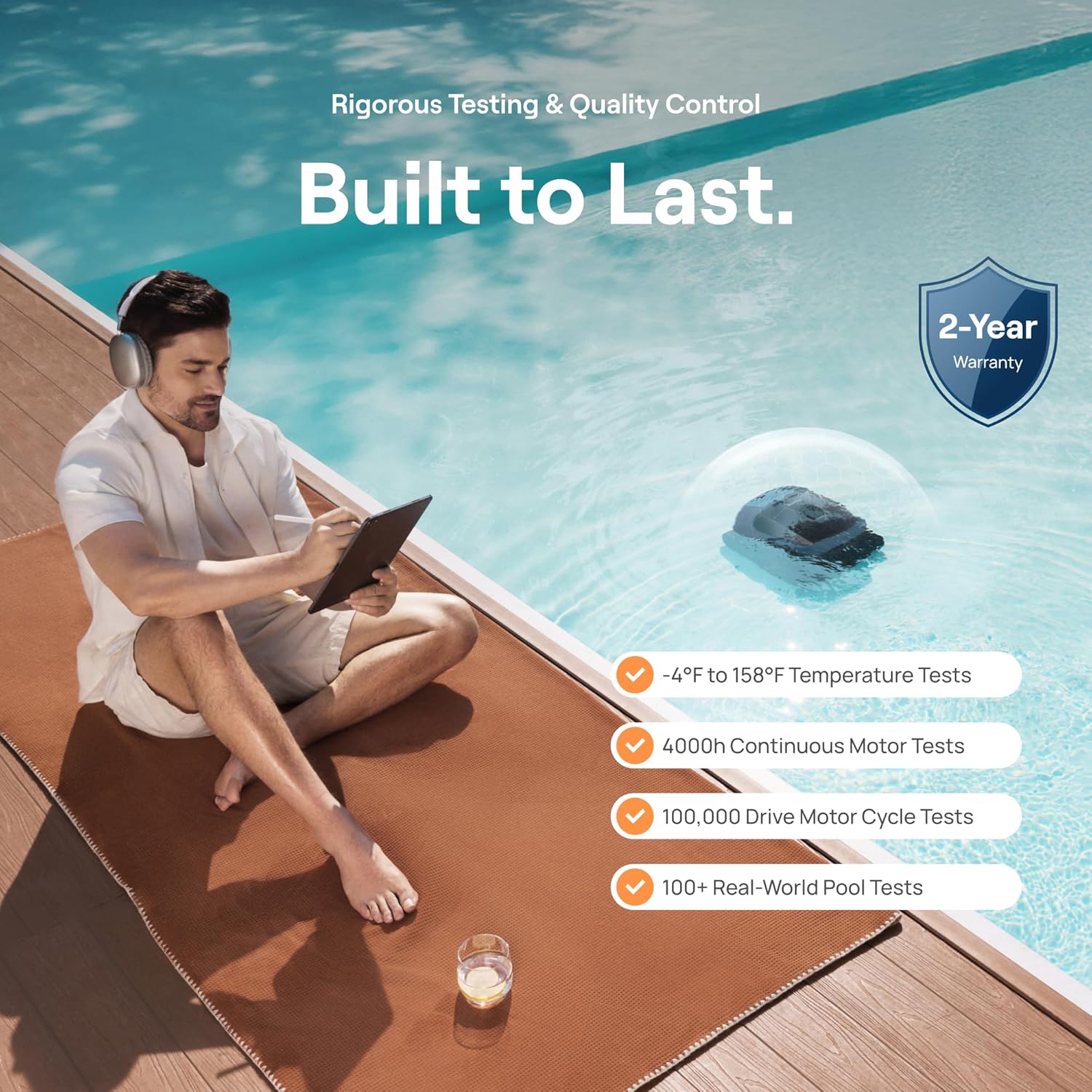Beatbot Sora 30 robotic pool vacuum 3229 square feet coverage per charge