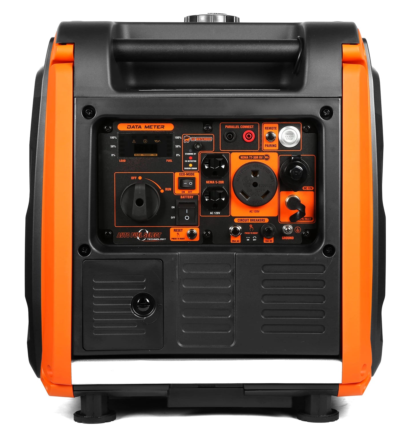 WEN 6800-Watt Dual Fuel RV-Ready Electric Start Portable Inverter Generator with Fuel Shut Off and CO Watchdog for Electric Vehicle Backup (DF680iX)