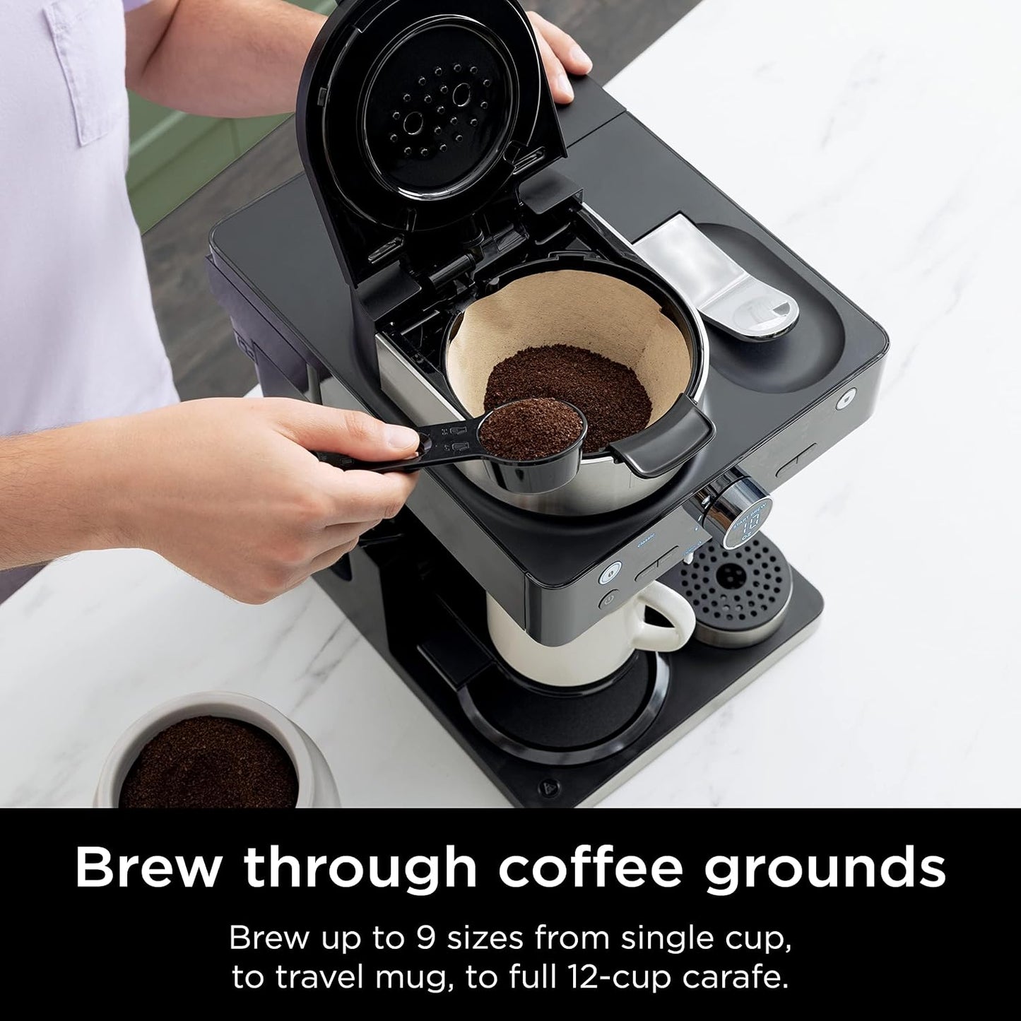 Ninja Espresso & Coffee Maker, Nespresso Capsule Compatible, Black, CFN601 | Barista System, 3 Espresso Brew Styles, Single-Serve Coffee, Built-in Frother, Espresso, Cappuccino & Latte Maker