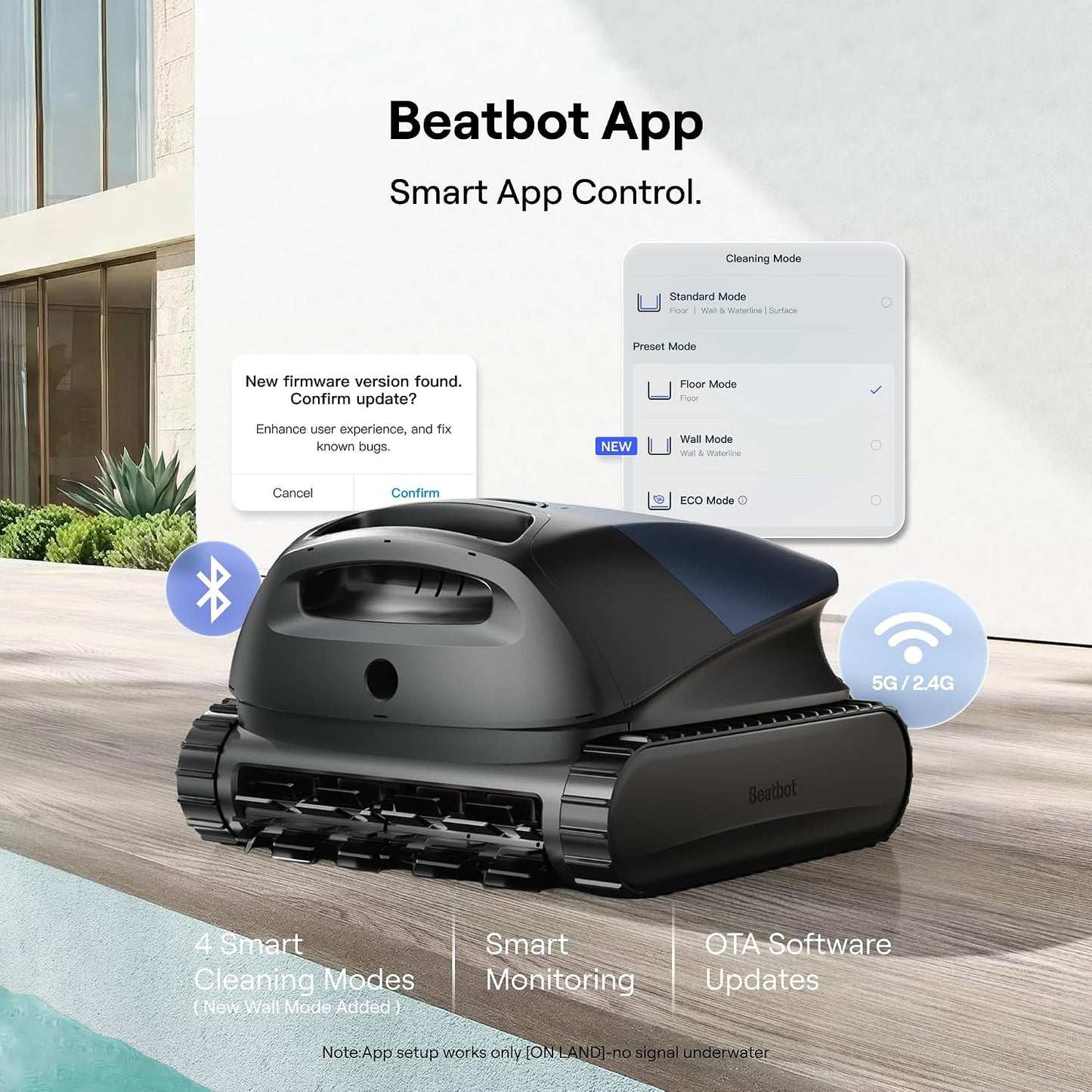 Beatbot Sora 10 robotic pool vacuum OTA firmware update process