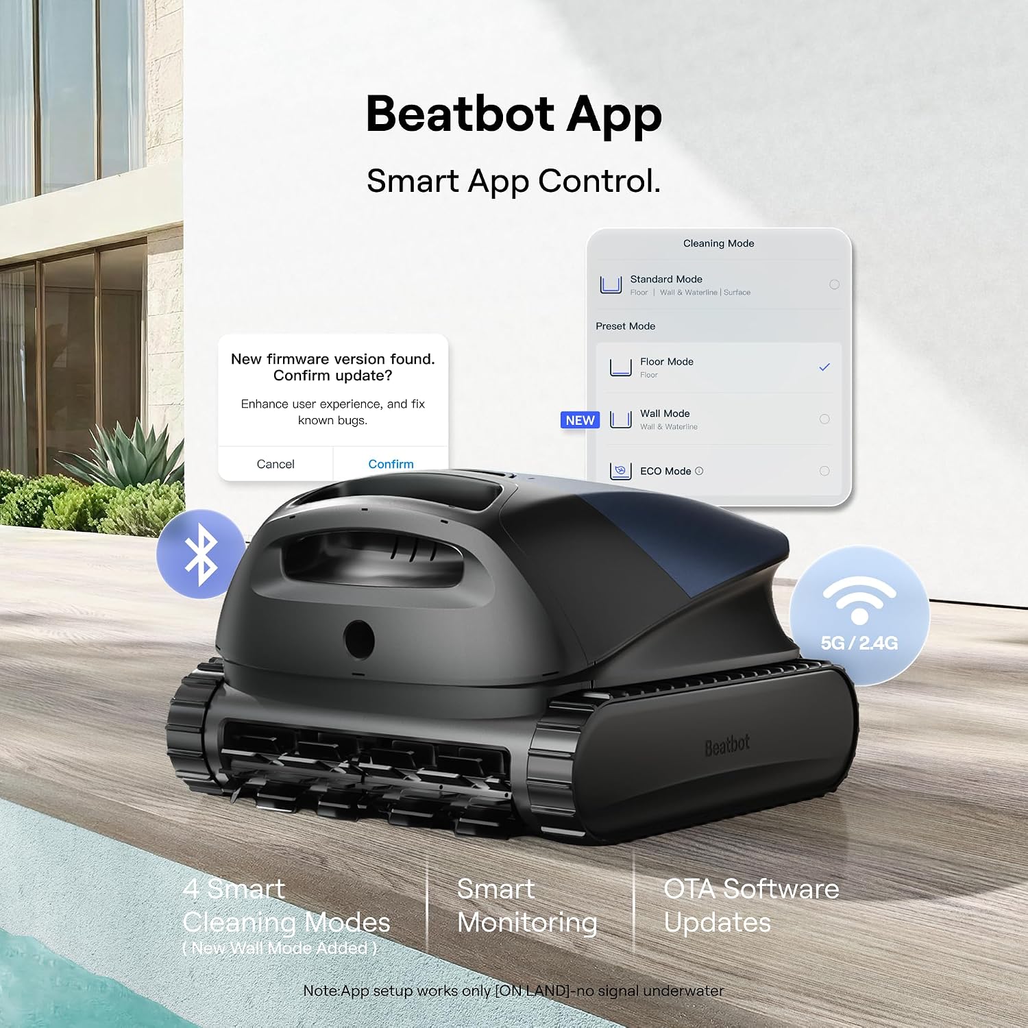 Beatbot Sora 10 robotic pool vacuum OTA firmware update process