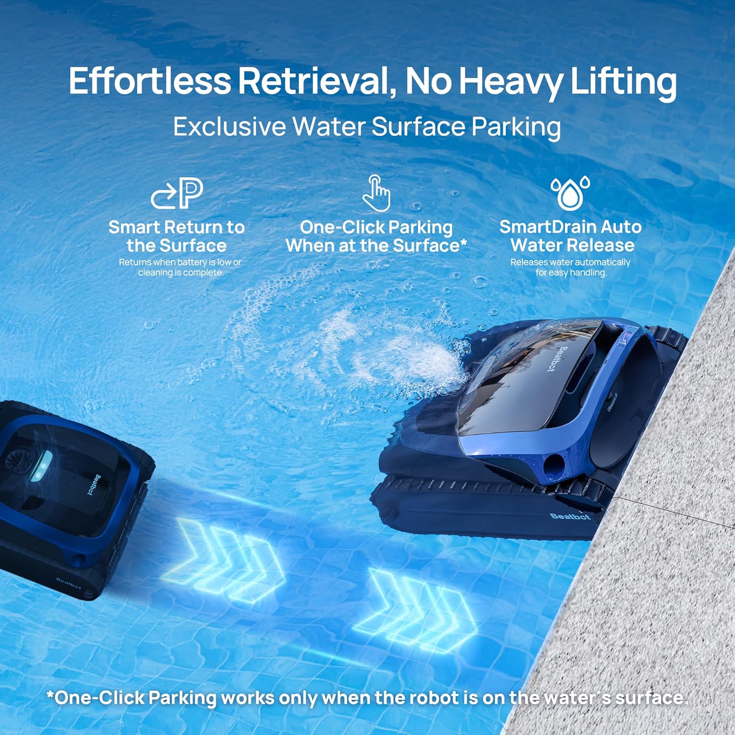 Beatbot AquaSense 2 double-pass waterline scrubbing removing scum ring
