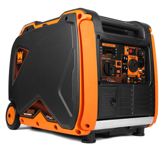 WEN 6800-Watt Dual Fuel RV-Ready Electric Start Portable Inverter Generator with Fuel Shut Off and CO Watchdog for Electric Vehicle Backup (DF680iX)