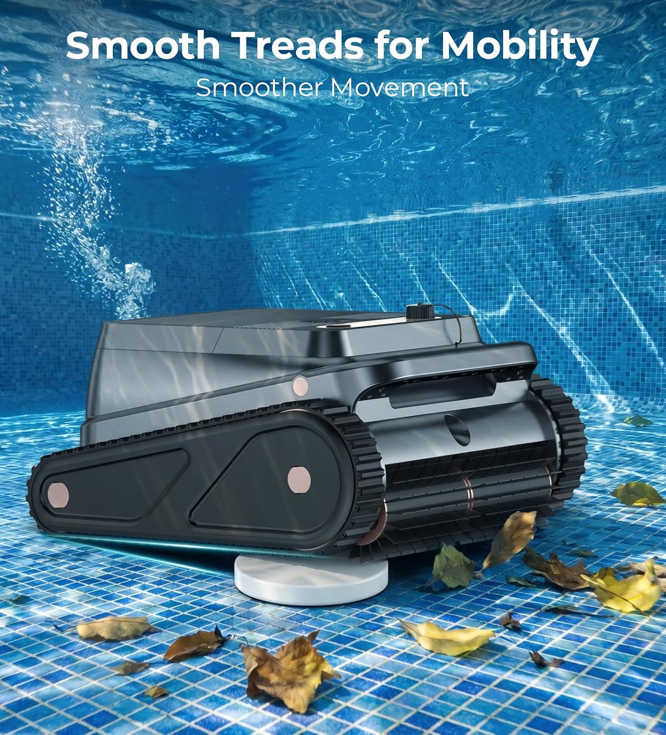 EZIOOV U8 robotic pool vacuum cleaning inground pool floor with full coverage