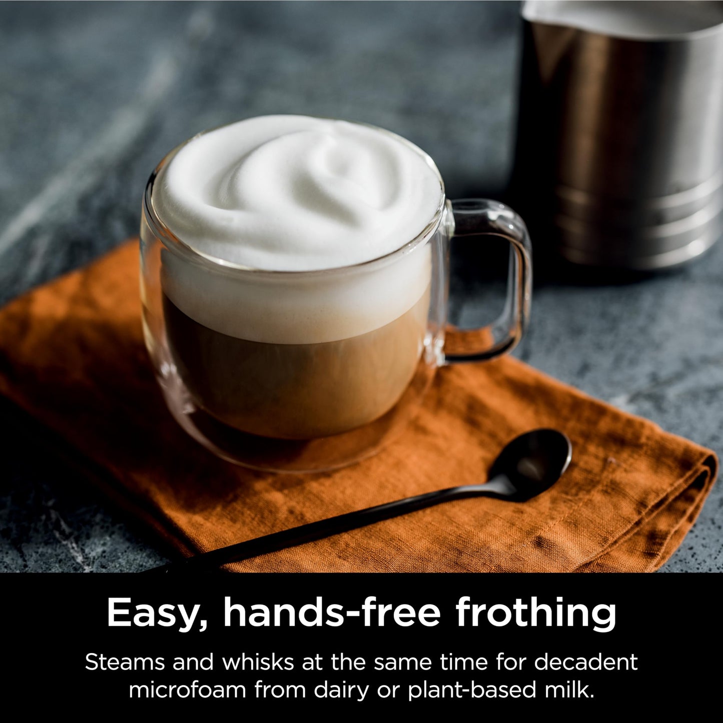 Ninja Luxe Café Premier 3-in-1 Espresso Machine, Drip Coffee, & Cold Brew | Built-in Grinder, Hands-Free Milk Frother, and Assisted Tamper for Cappuccinos & Lattes, Stainless Steel, ES601