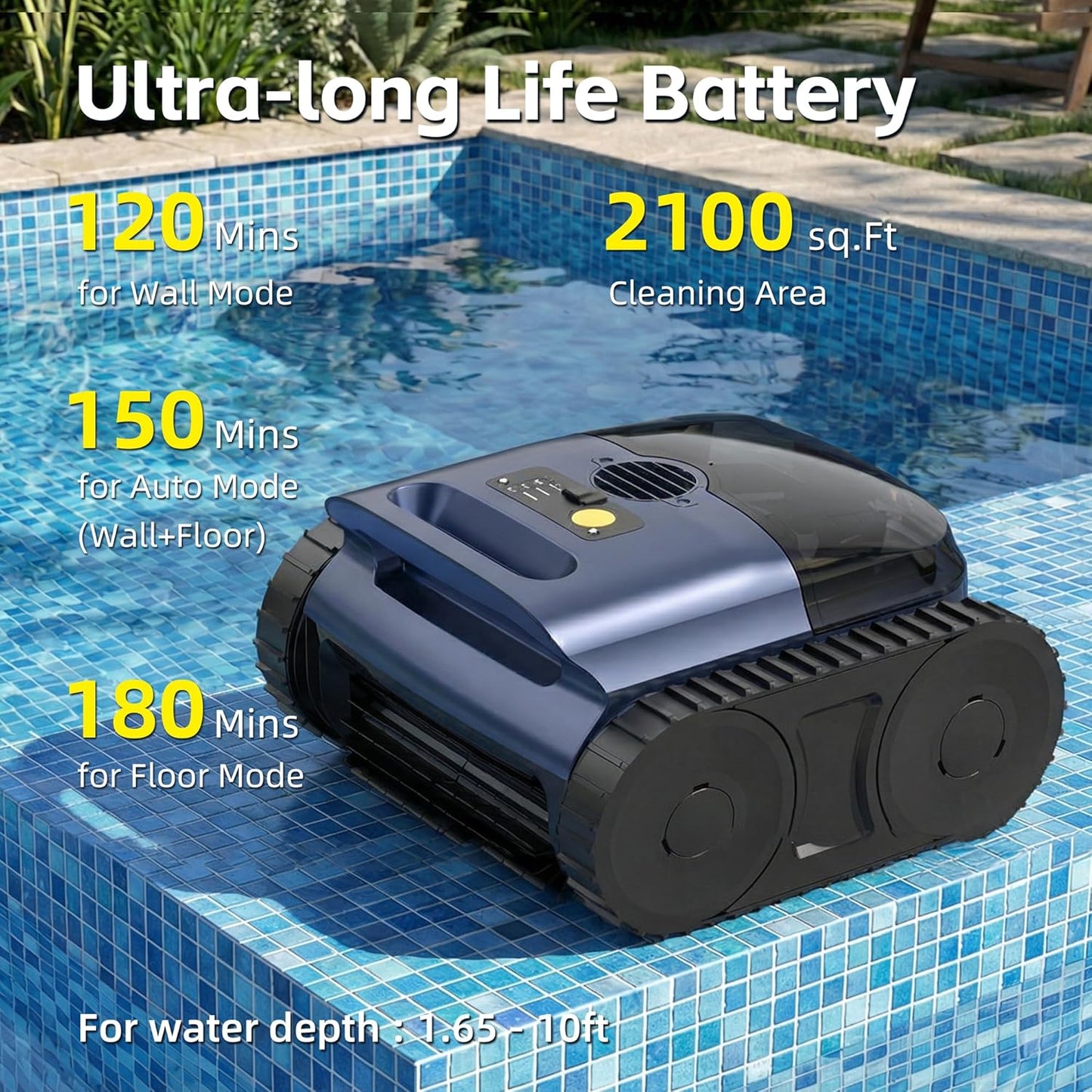 ABNEMEN pool robot collecting leaves stones sand hair from pool floor
