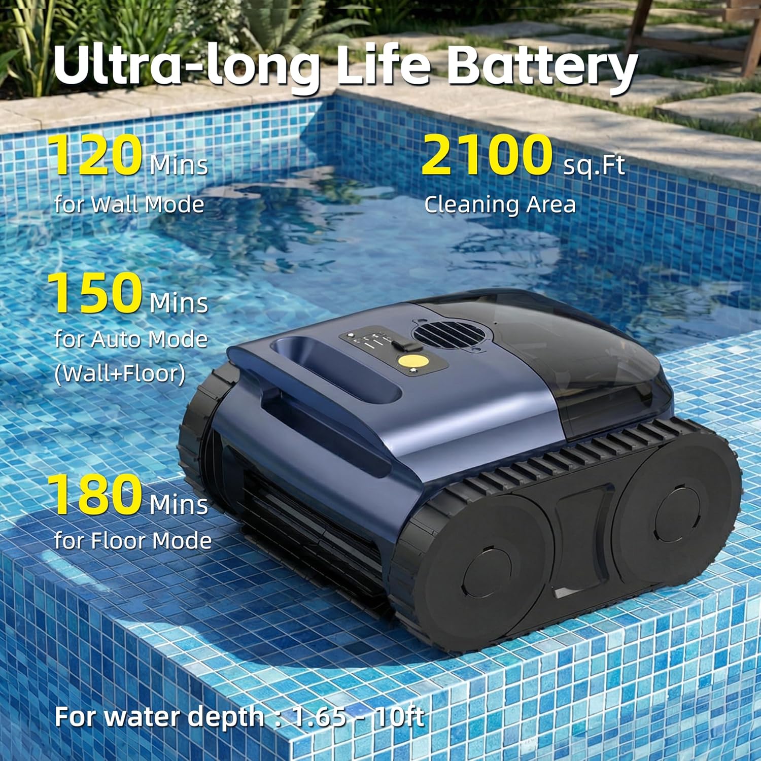 ABNEMEN pool robot collecting leaves stones sand hair from pool floor