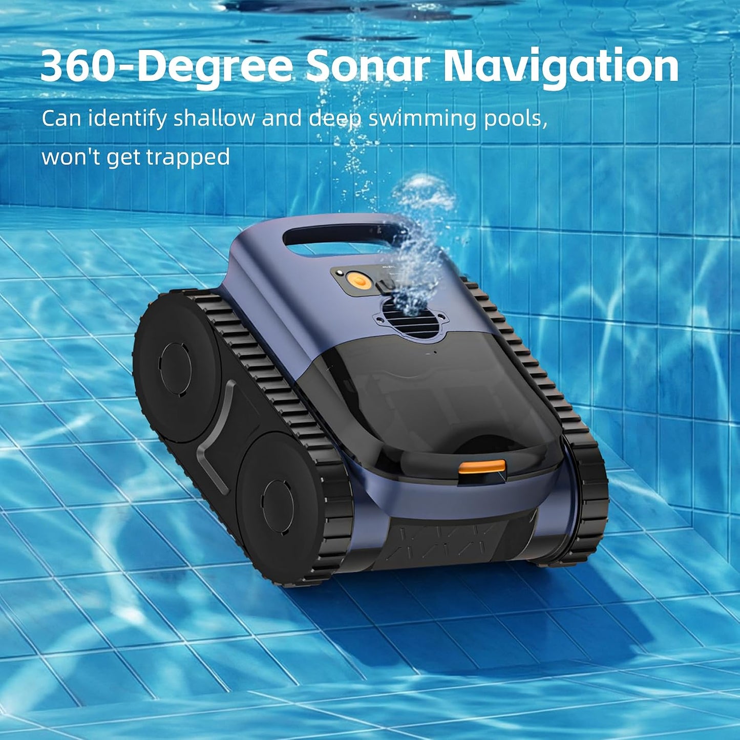ABNEMEN pool vacuum wall climbing mode scrubbing waterline buildup