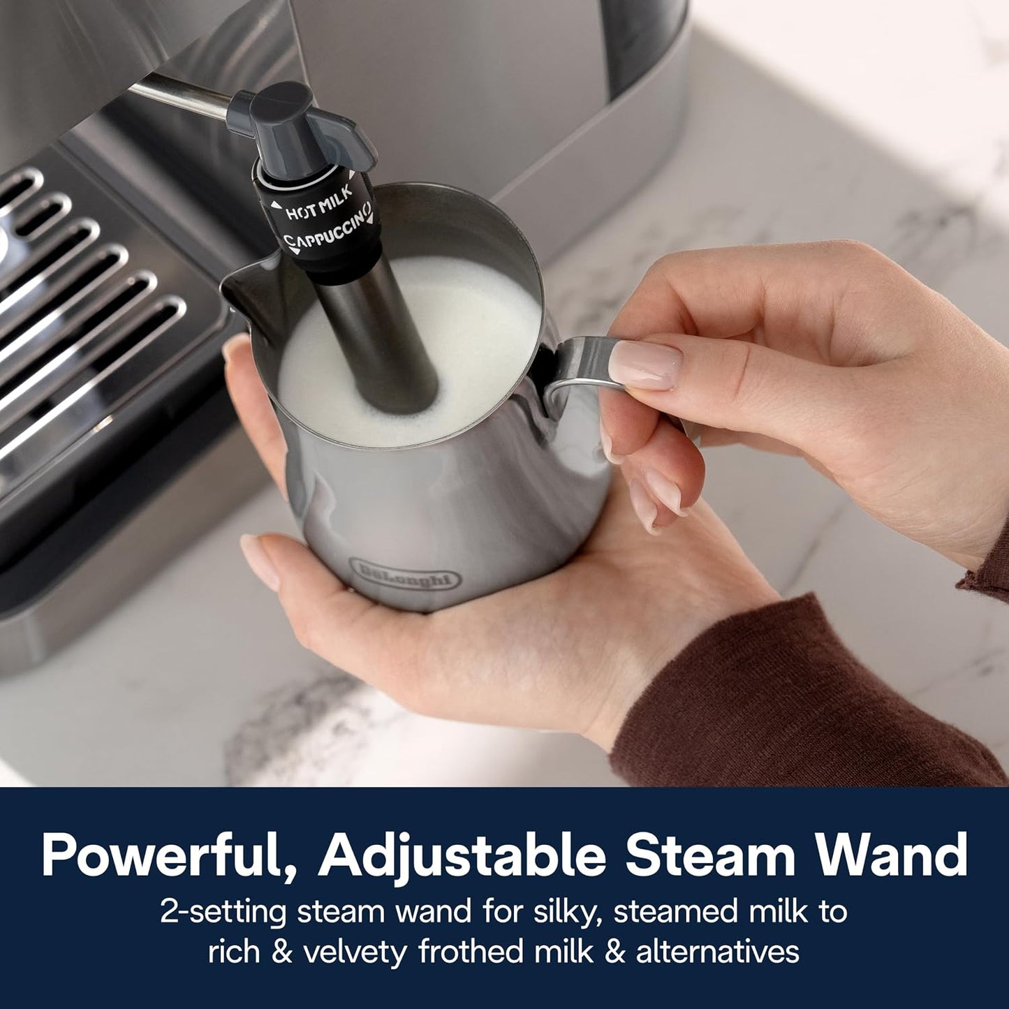 De'Longhi Classic Signature Espresso Machine, Adjustable Milk Frother | #1 Worldwide Espresso Machine Maker, Rapid Heat-Up, Preset Single & Double Espresso, Frother, Pressure Gauge, Compact Design