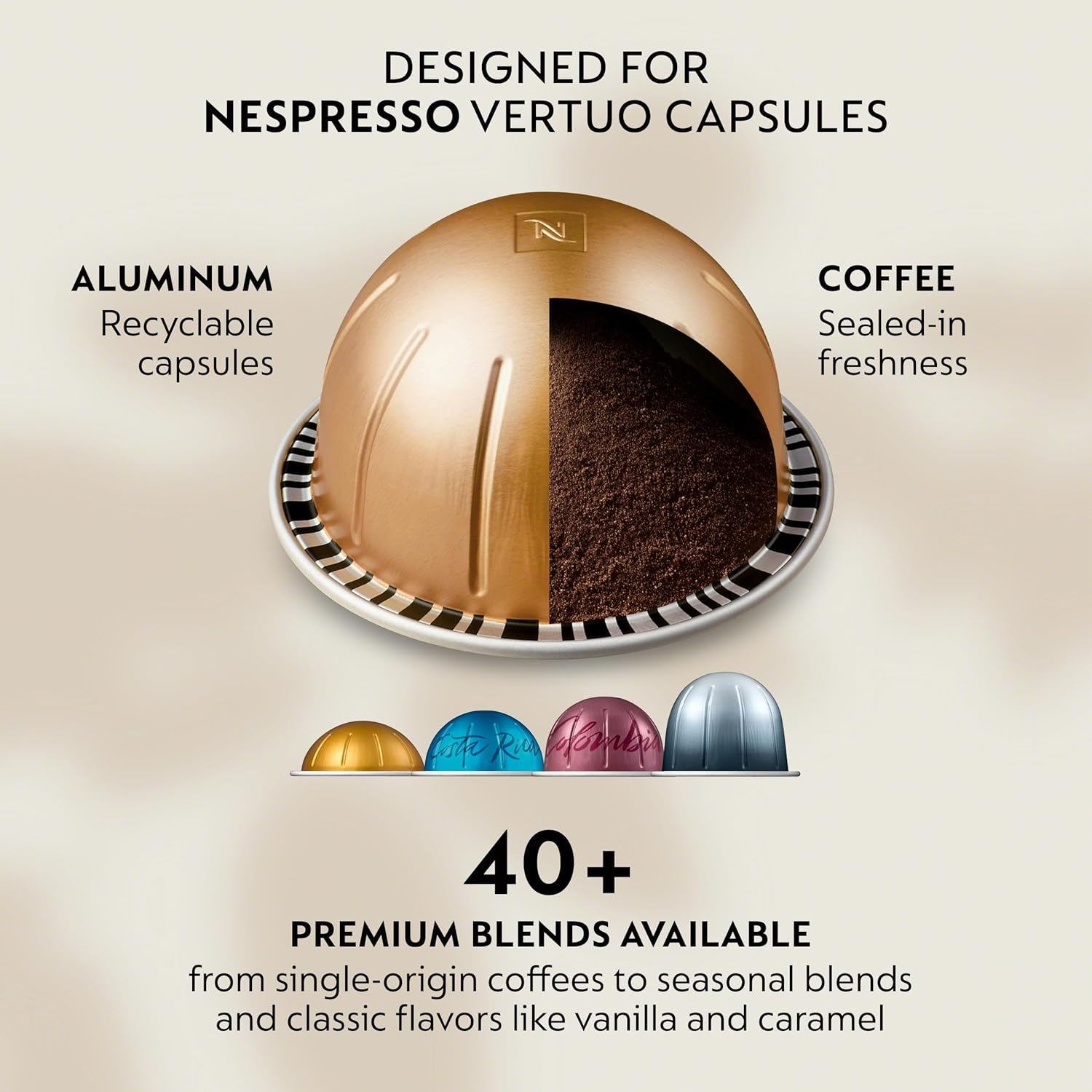 Nespresso Vertuo Up Coffee Machine with Milk Frother, White | Coffee and espresso maker by De'Longhi with 3 second start and iced mode. Aeroccino3 bundle for hot or cold milk foam.