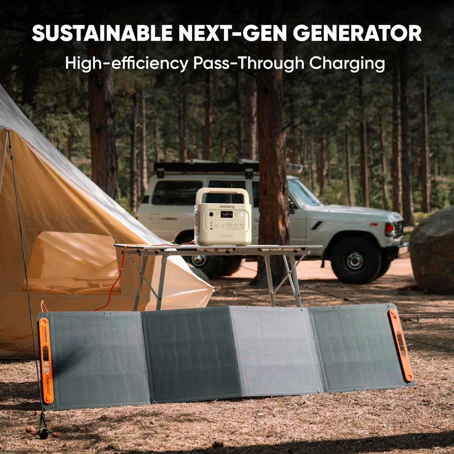 Jackery Solar Generator 1000 v2 with 200W Solar Panel,1070Wh Portable Power Station LiFePO4 Battery,1500W AC/100W USB-C Output, 1Hr Fast Charge for Outdoor,Off-Grid Living,RV,Emergency