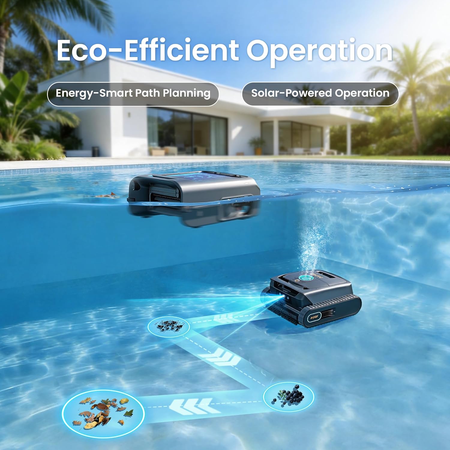 AIPER Scuba V3 JetAssist horizontal waterline scrubbing feature close-up