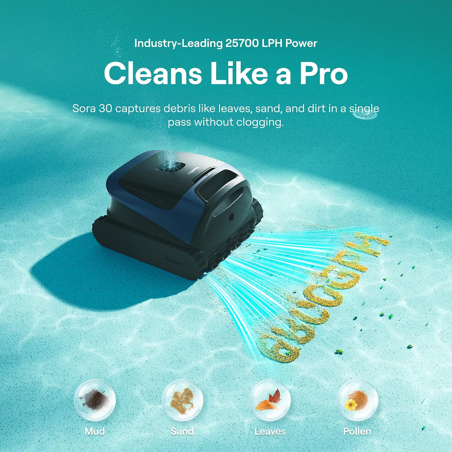 Beatbot Sora 30 cleaning shallow tanning ledge 8 inch minimum depth